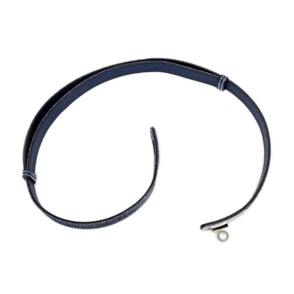 Hermes Kelly Belt 18 Denim Epson Blue Series Silver Hardware main image 5